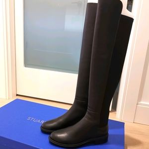 Stuart Weitzman Black 5050 City Overknee Boots